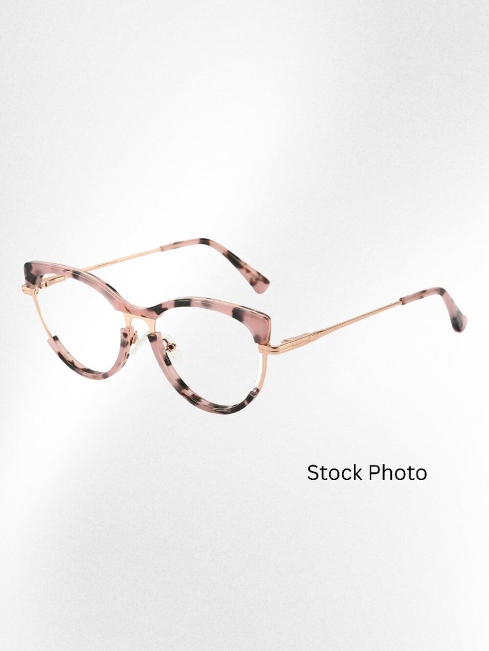 Rose Gold & Pink Tortoiseshell Cat Eye Glasses FIRMOO